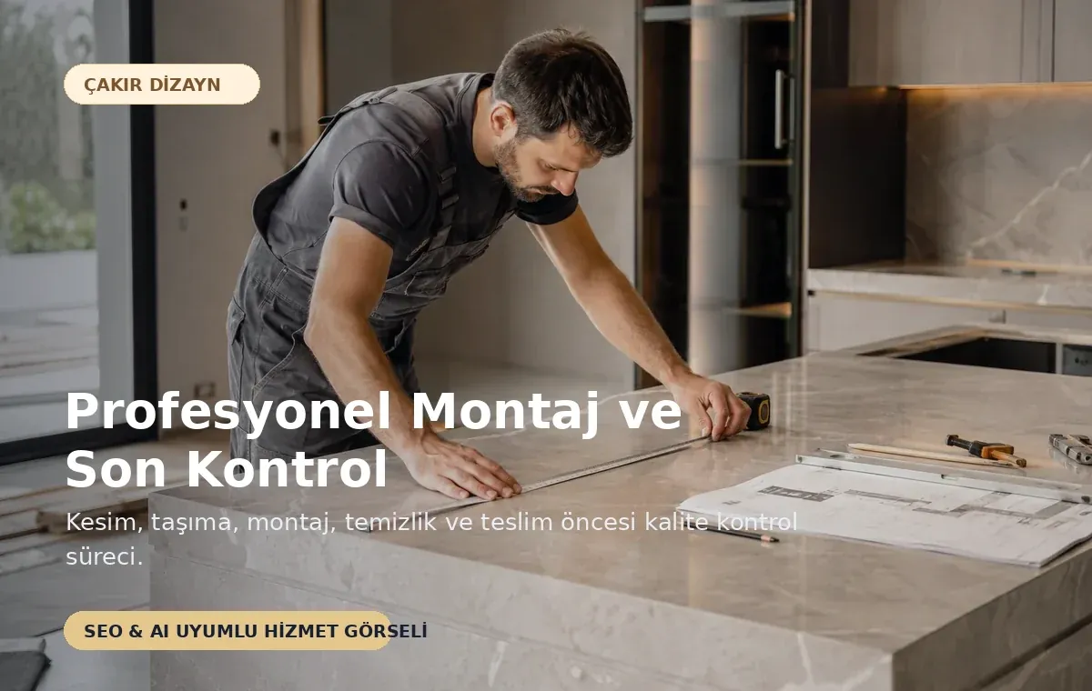 Profesyonel Montaj ve Son Kontrol için SEO ve AI uyumlu Çakır Dizayn hizmet görseli